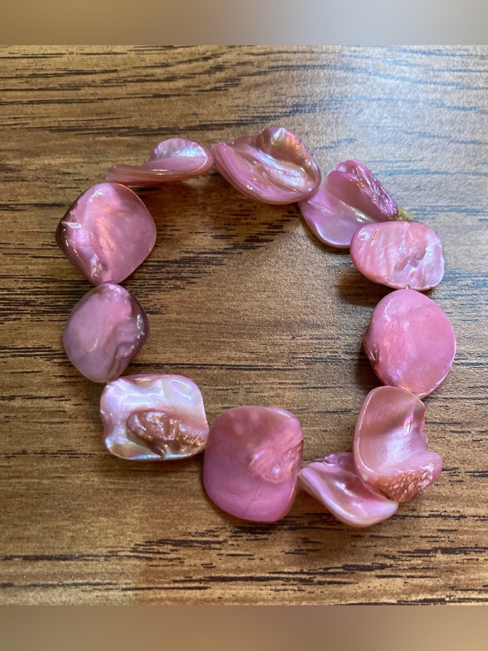 5/$15 Pink Shells/Stones Stretch Bracelet